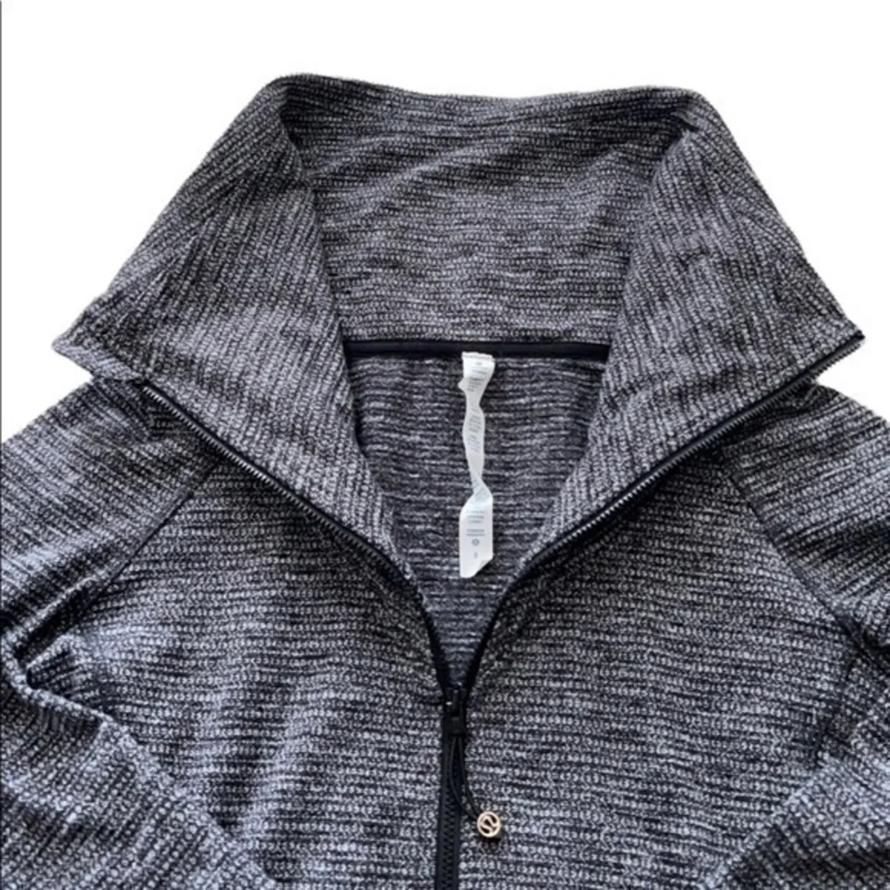 Lululemon Black & Gray Be‎ Present Athletic Zip Jacket